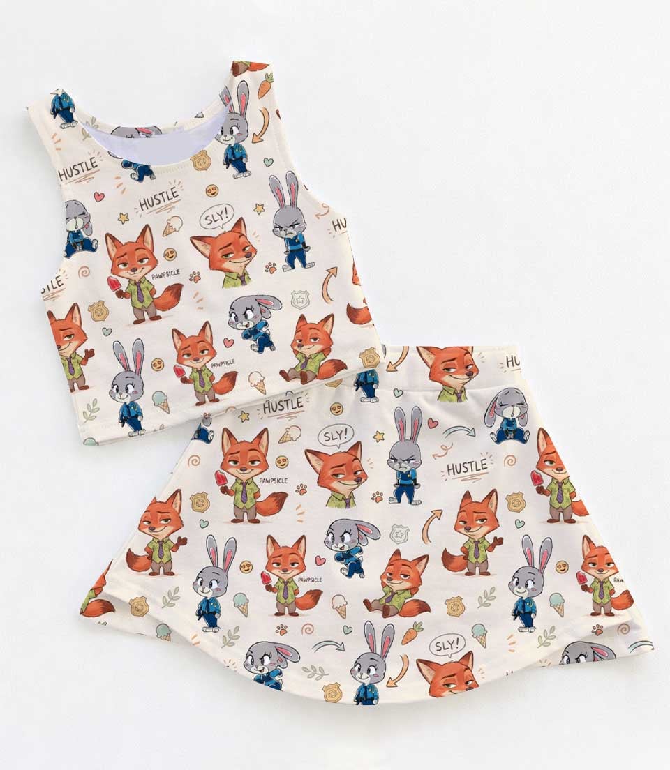Women's Nick & Judy Activewear Set, Zootopia Athletic Dress & Skort Outfit, Family Matching Sportswear