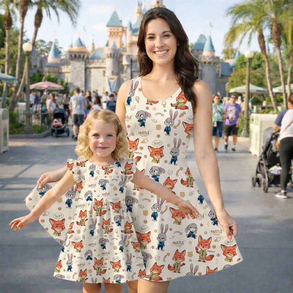 Zootopia Ruffle Dress, Judy Hopps & Nick Wilde Summer Vacation Outfit