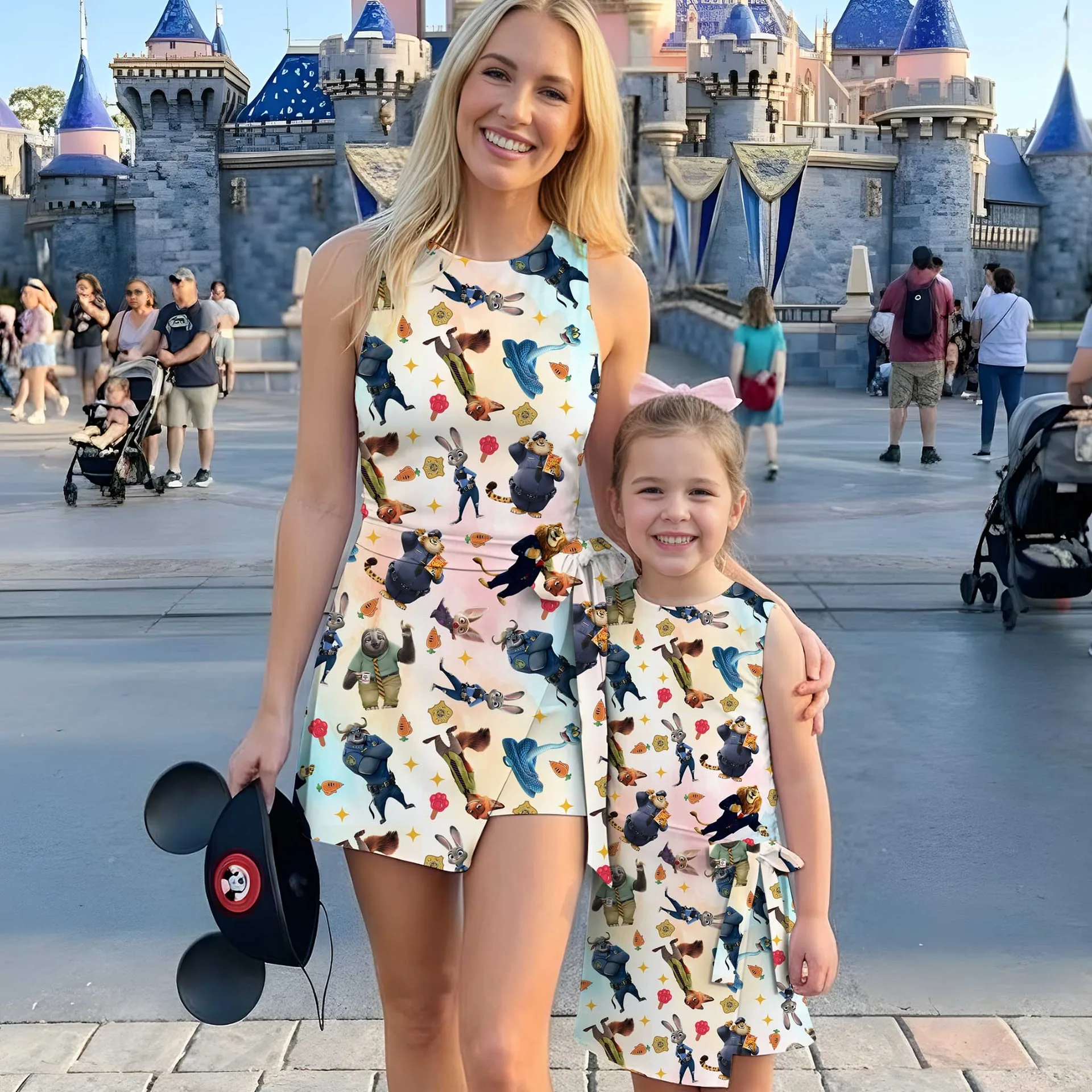 Girls Disney Zootopia Characters Colorful Tennis Dress Skirt, Family Matching Outfit
