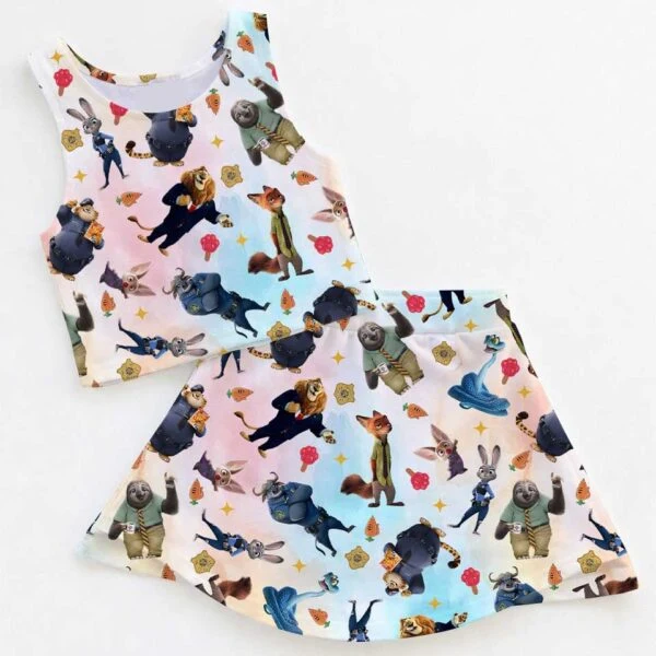 Zootopia Character Dress Set, Judy Hopps Nick Gary Summer Vacation Outfit