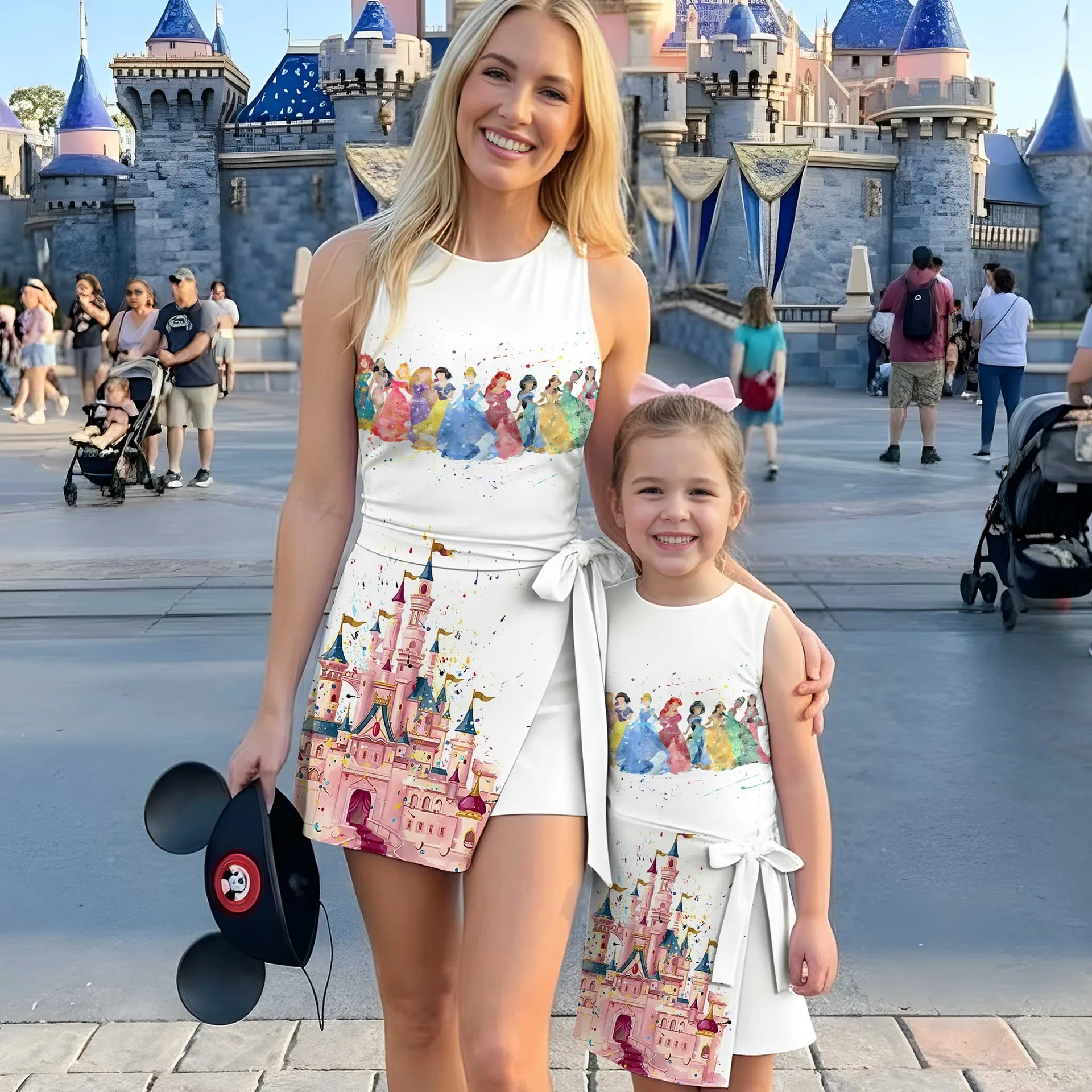 Girls Disney Princess Water Tennis Dress Skirt, Family Matching Vacation Outfit