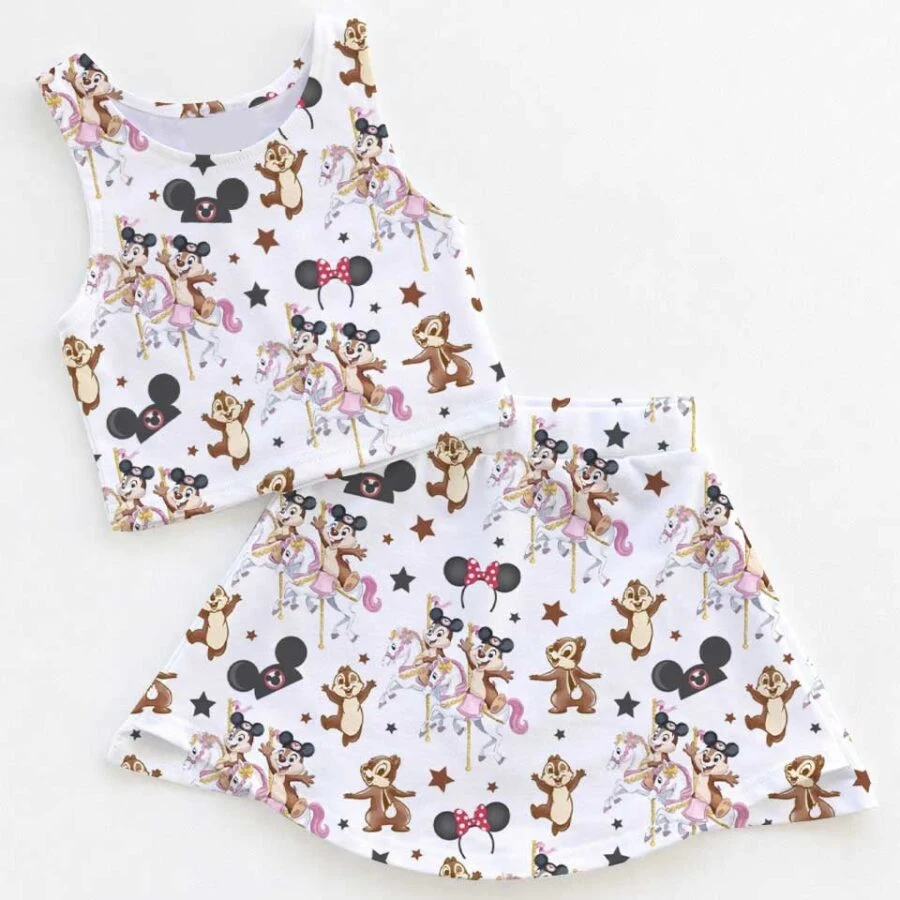 Chip N Dale Nut Chestnut Dress Set, Double Trouble Disney Outfit, Family Matching Dress Set