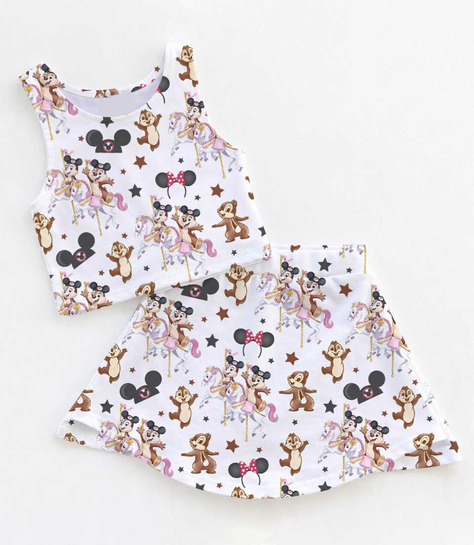 Chip N Dale Nut Chestnut Dress Set, Double Trouble Disney Outfit, Family Matching Dress Set