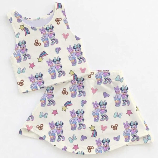 Women's Minnie & Daisy Besties Activewear Set, Athletic Dress & Skort Outfit, Family Matching Sportswear