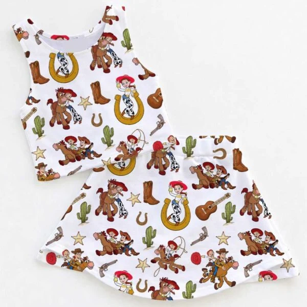 Women's Toy Story Mommy & Me Activewear Set, Woody & Buzz Athletic Dress & Skort Outfit