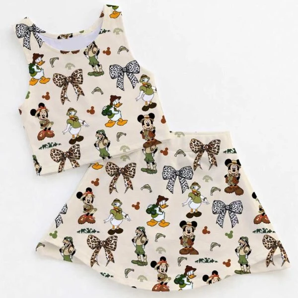 Women's Disney Safari Activewear Set, Jungle Adventure Athletic Dress & Skort Outfit