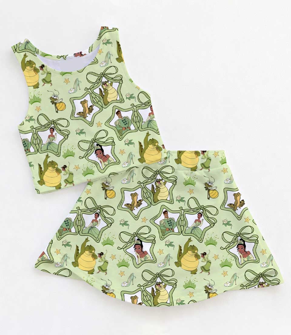 Women's Tiana Activewear Set, Princess Athletic Dress & Skort Outfit, Family Matching Sportswear