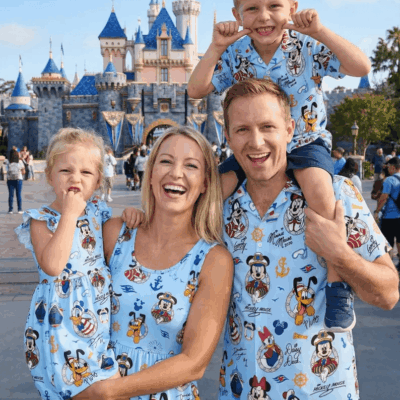 Disney Mickey And Friends Cruise Ship And Dress Shirt, Family Matching Vacation Outfit