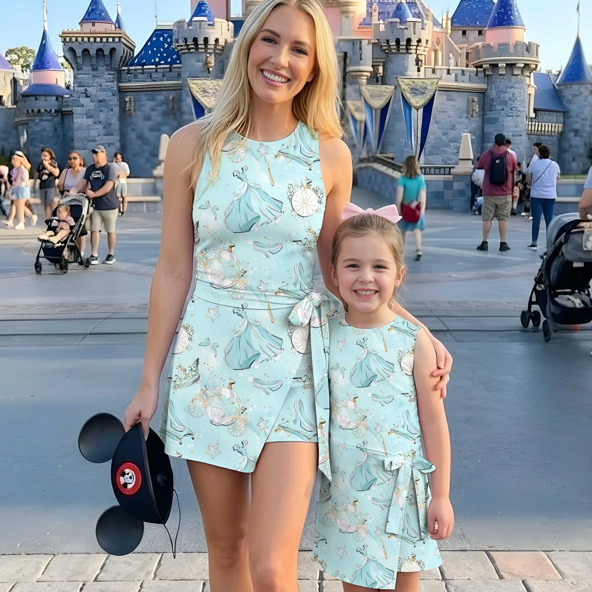 Girls Disney Cinderella Princess Fairytale Tennis Dress Skirt, Family Matching Outfit
