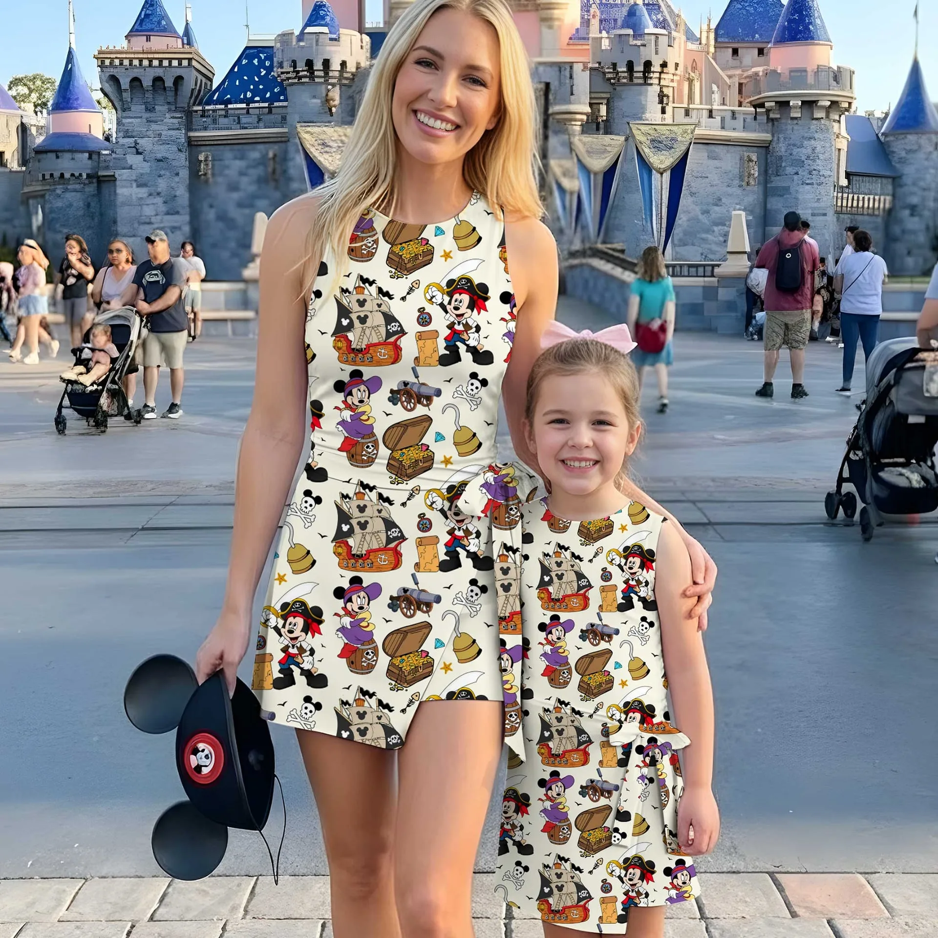 Girls Disney Pirate Adventure Tennis Dress Skirt, Family Matching Disney Outfit