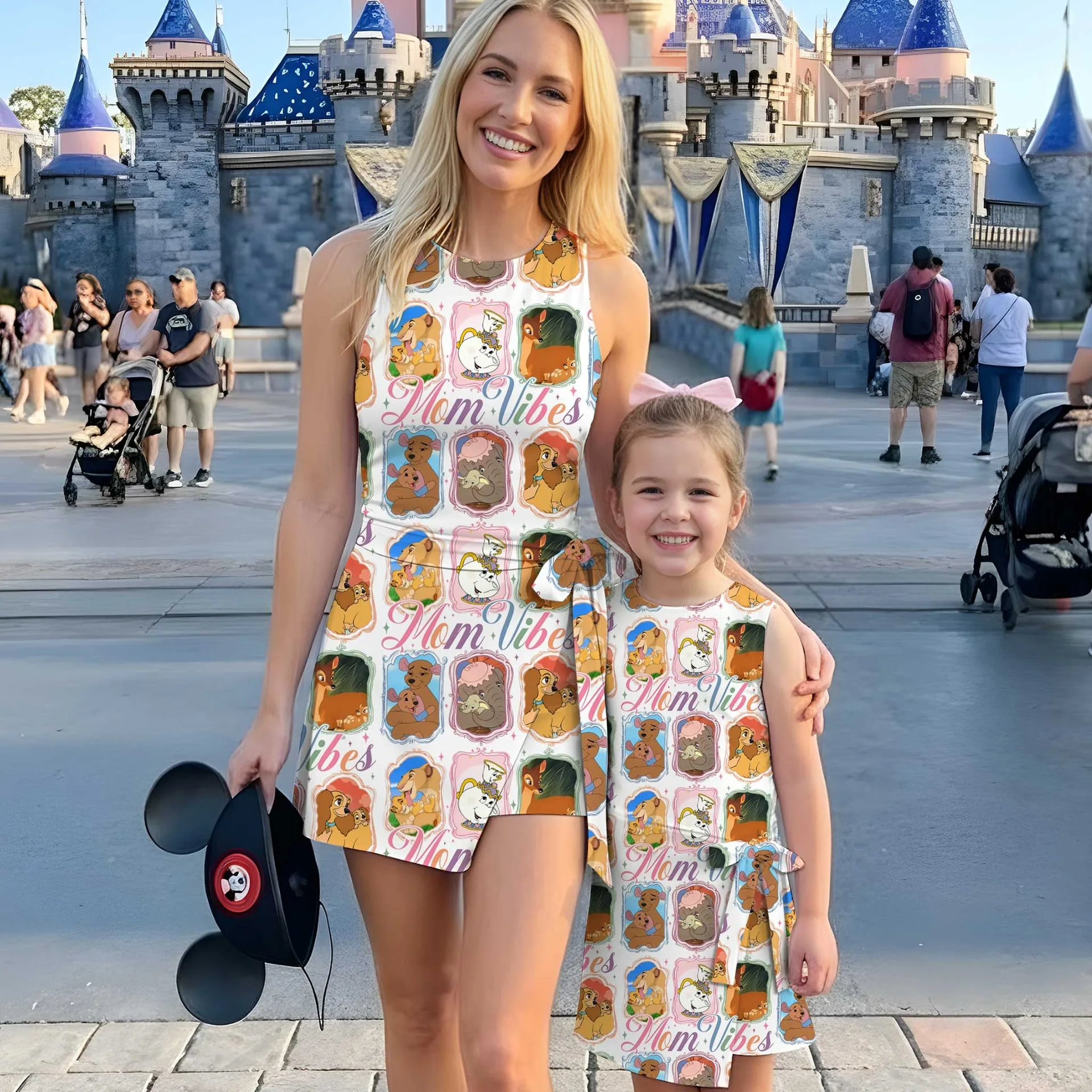 Girls Disney Mom Vibes Tennis Dress Skirt, Family Matching Outfit