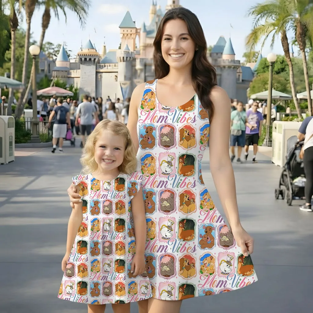 Disney Mom Vibes Mommy & Me Dress, Mama Mini Family Matching Outfit