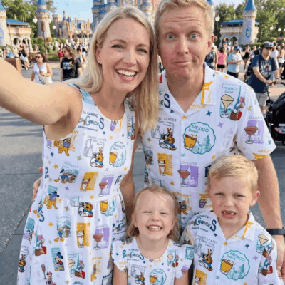 Family EPCOT Mickey Friends Hawaiian Shirt Dress Set, Disney World Matching Outfit