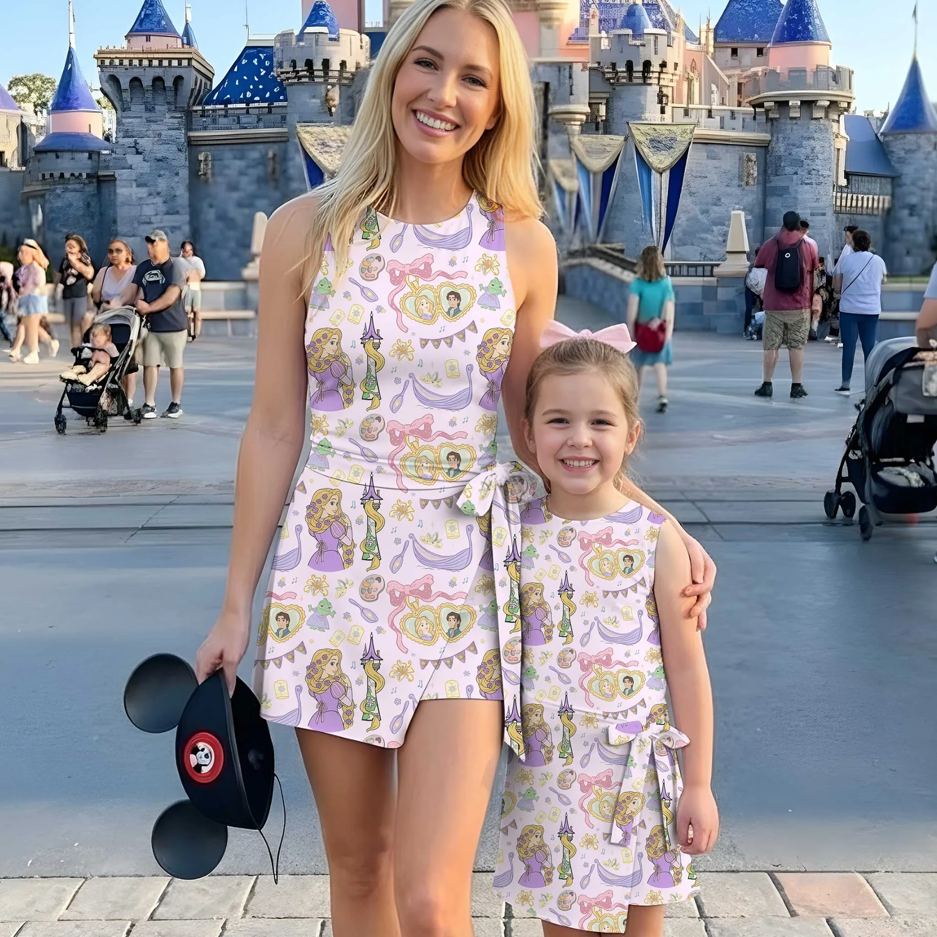 Girls Rapunzel Coquette Tennis Dress Skirt, Family Matching Disney Outfit
