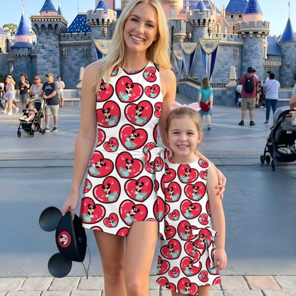Girls Minnie Mouse Heart Tennis Dress Skirt, Family Matching Disney Outfit