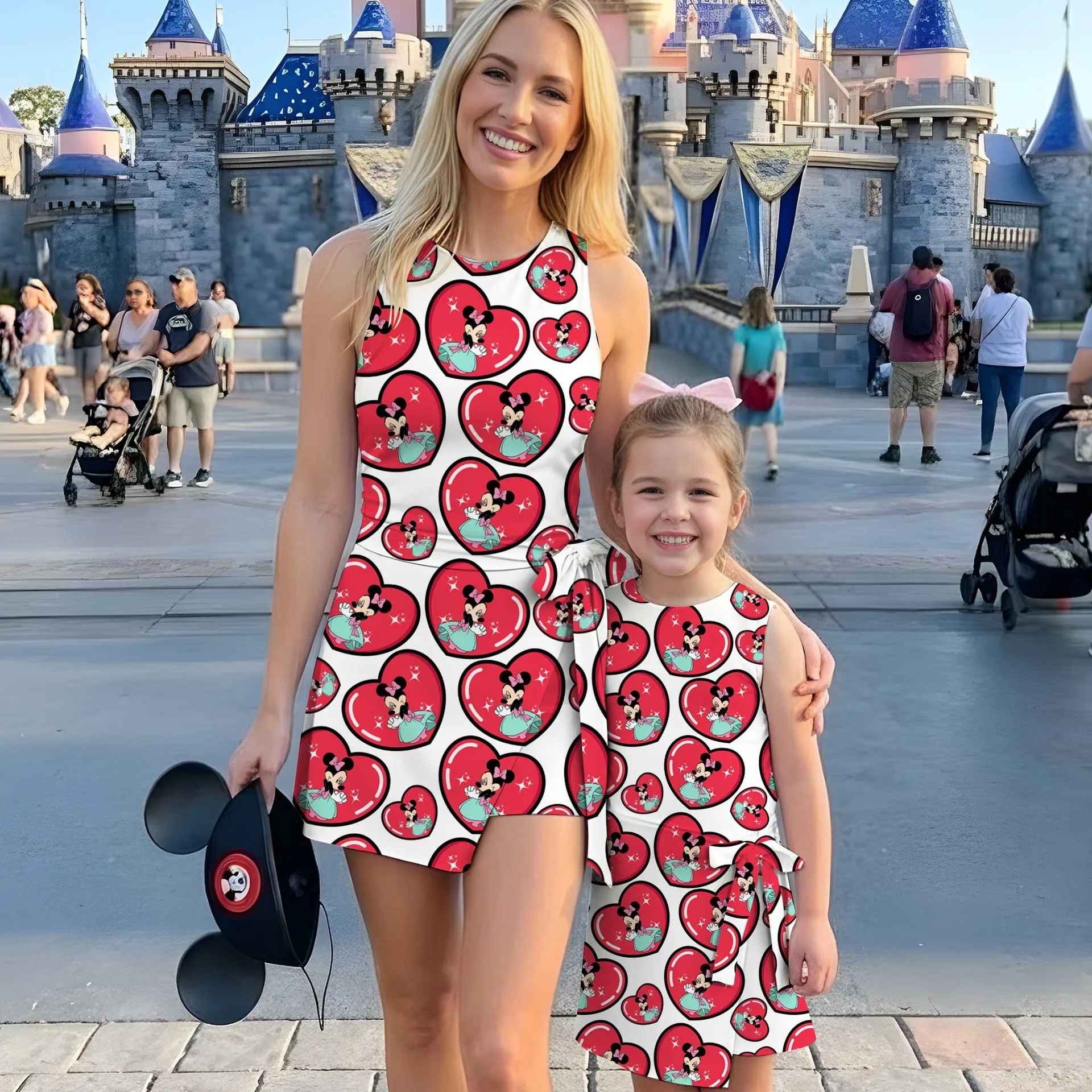 Girls Minnie Mouse Heart Tennis Dress Skirt, Family Matching Disney Outfit