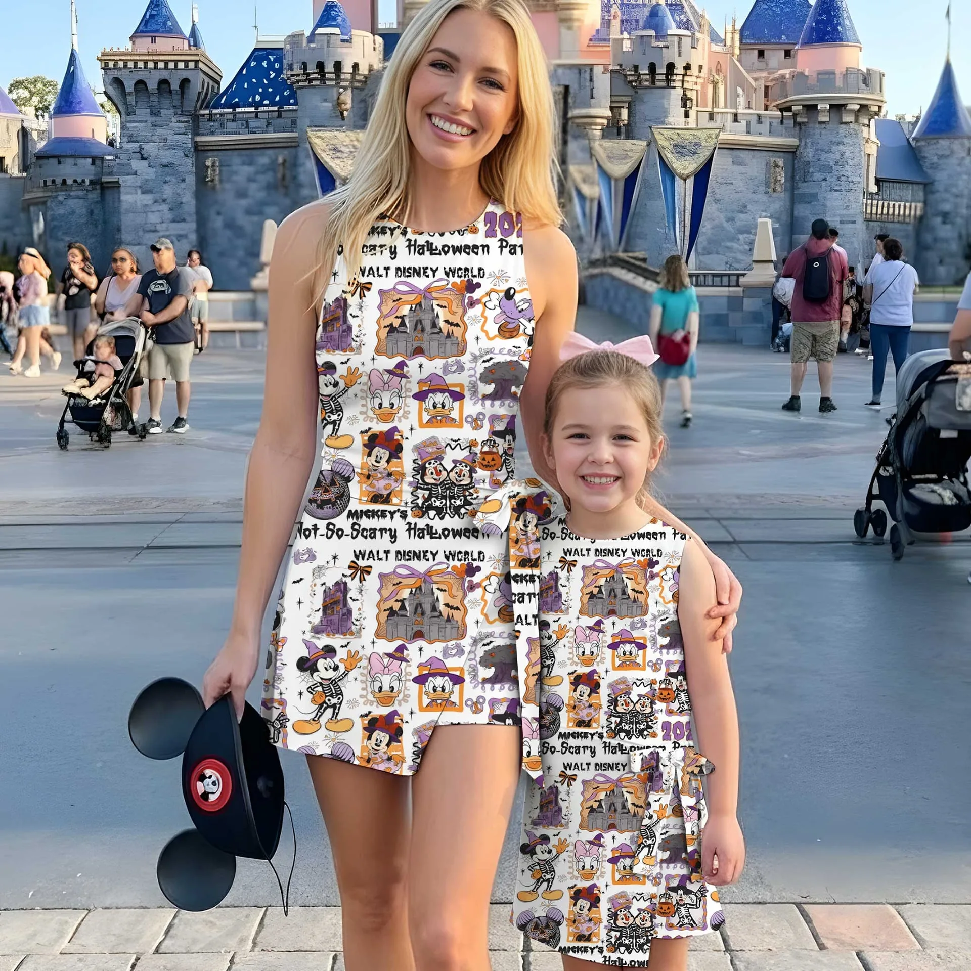 Girls Disney Halloween Portrait Tennis Dress Skirt, Family Matching Disney Outfit