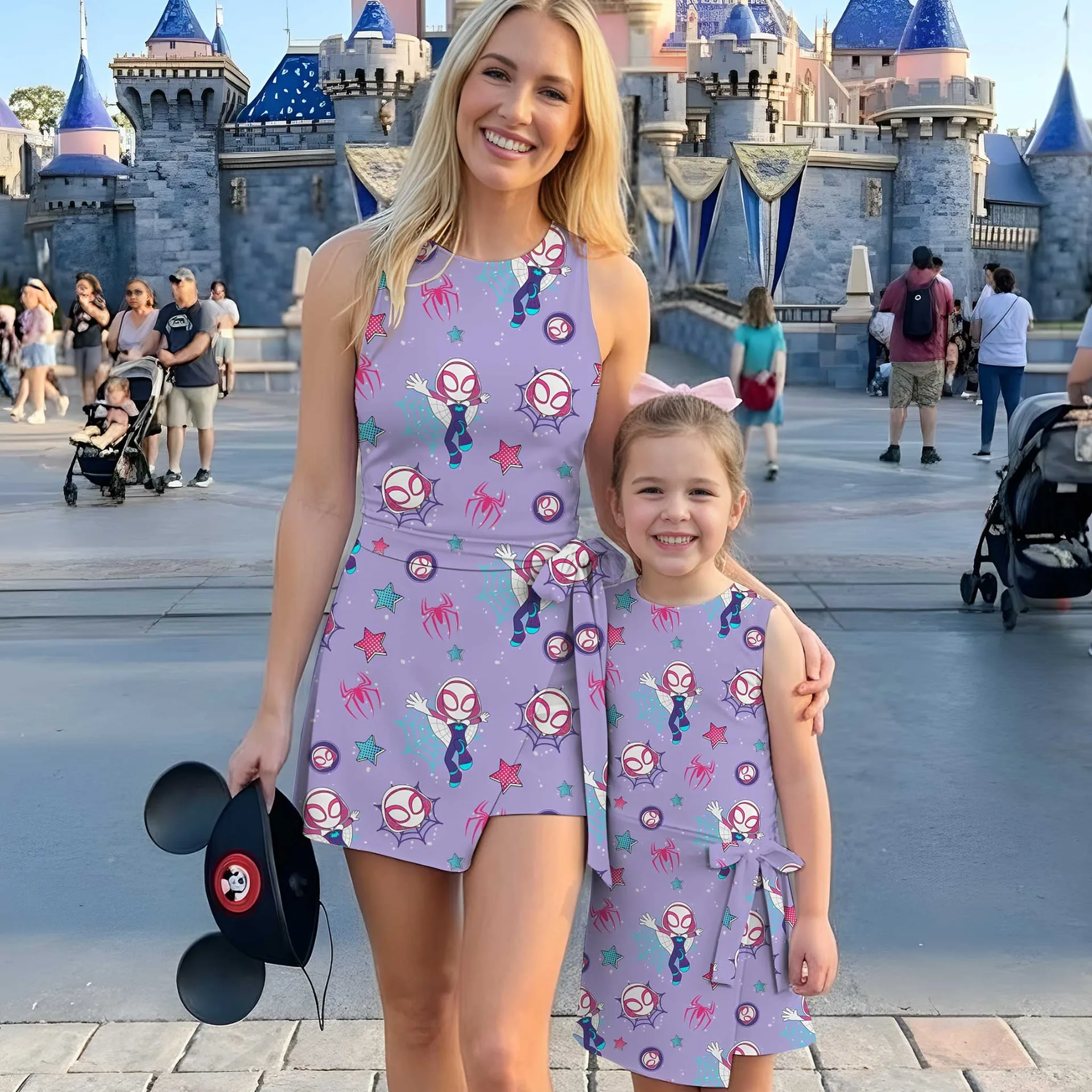 Girls Ghost Spider Tennis Dress Skirt, Family Matching Marvel Outfit