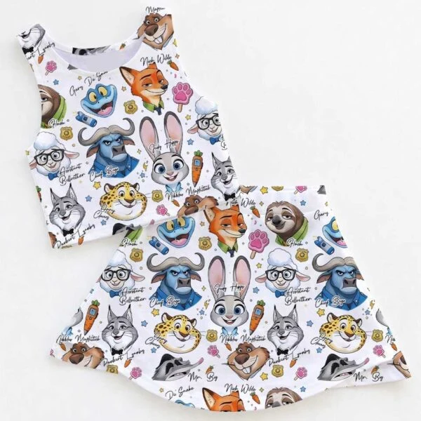 Women's Judy Hopps Athletic Dress Set, Zootopia Inspired Family Matching Outfit