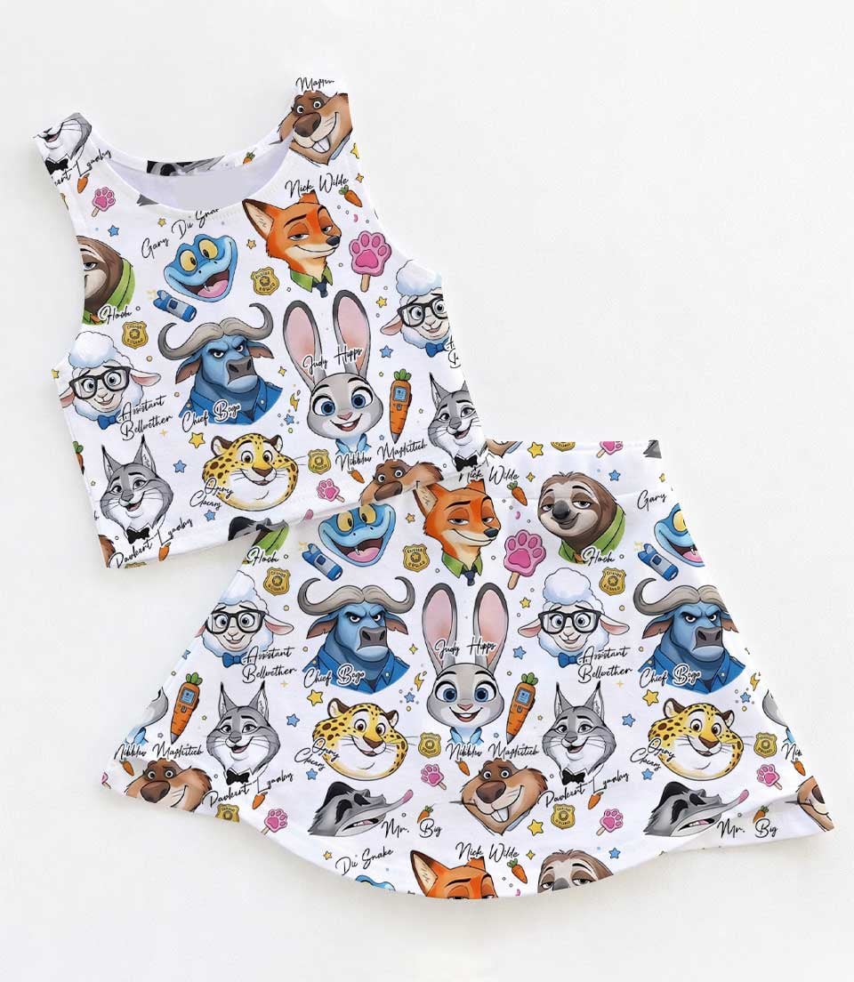 Women's Judy Hopps Athletic Dress Set, Zootopia Inspired Family Matching Outfit