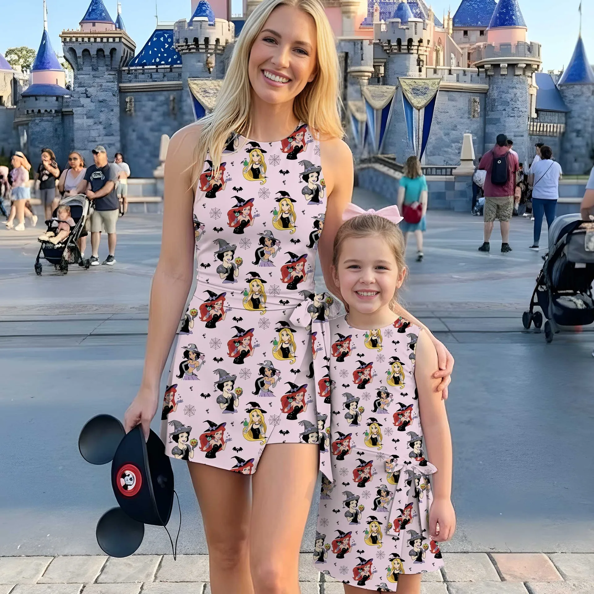 Girls Disney Princess Halloween Tennis Dress Skirt, Family Matching Disney Outfit