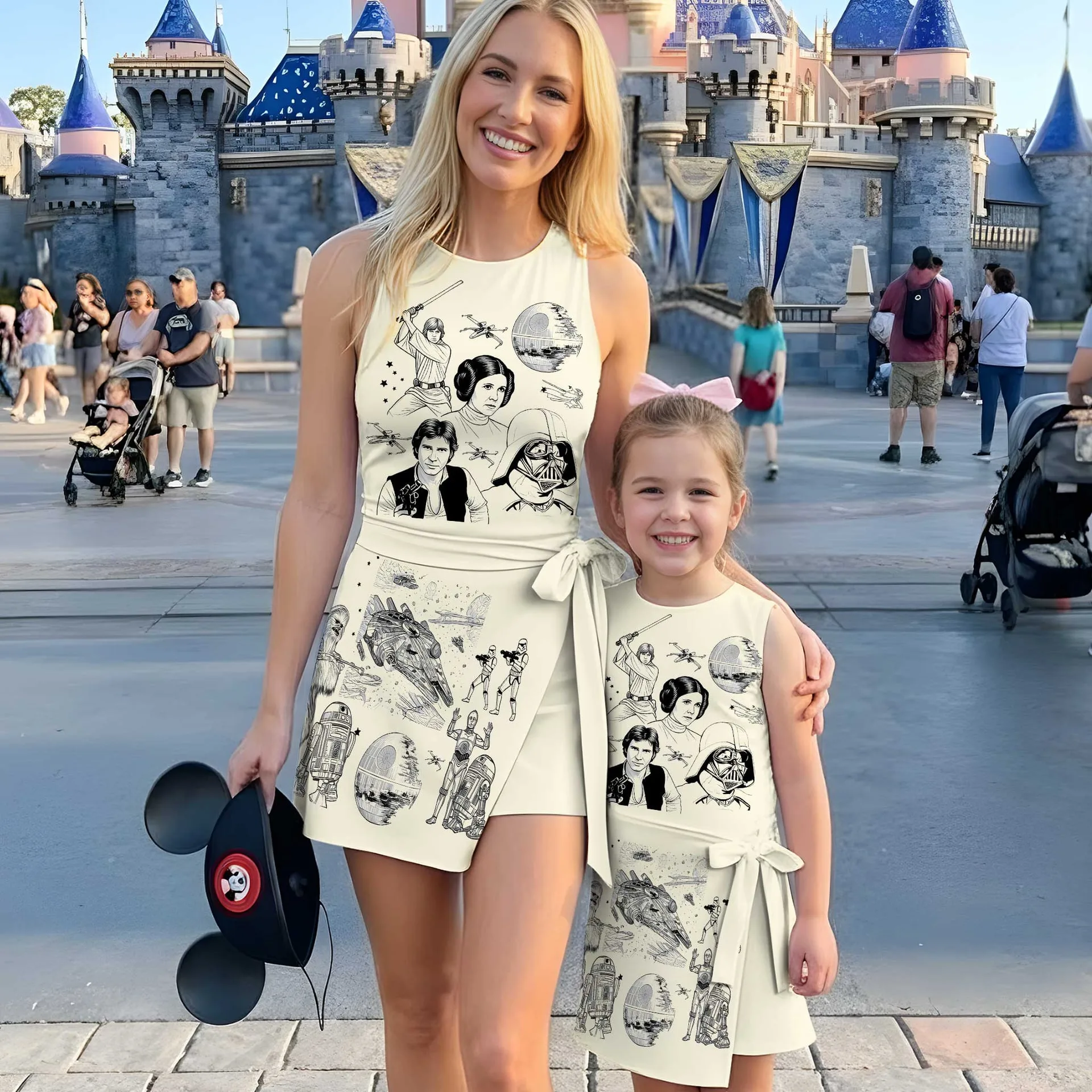 Girls Neutral Star Wars Tennis Dress Skirt, Family Matching Galaxy Outfit