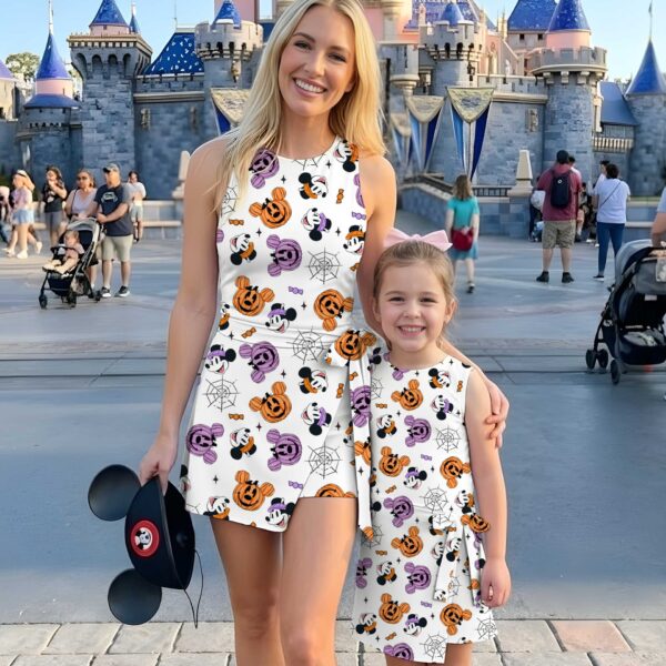 Girls Halloween Mickey Minnie Tennis Dress Skirt, Family Matching Disney Outfit
