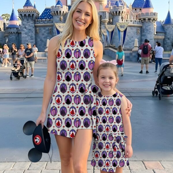 Girls Disney Villains Mirror Tennis Dress Skirt, Family Matching Disney Outfit