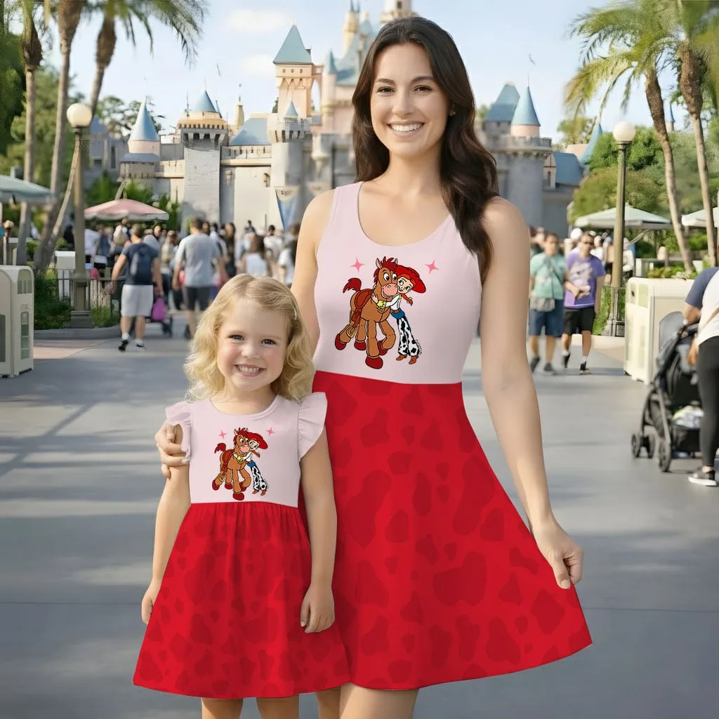 Disney Toy Story Jessie Mommy & Me Dress, Mama Mini Family Matching Outfit