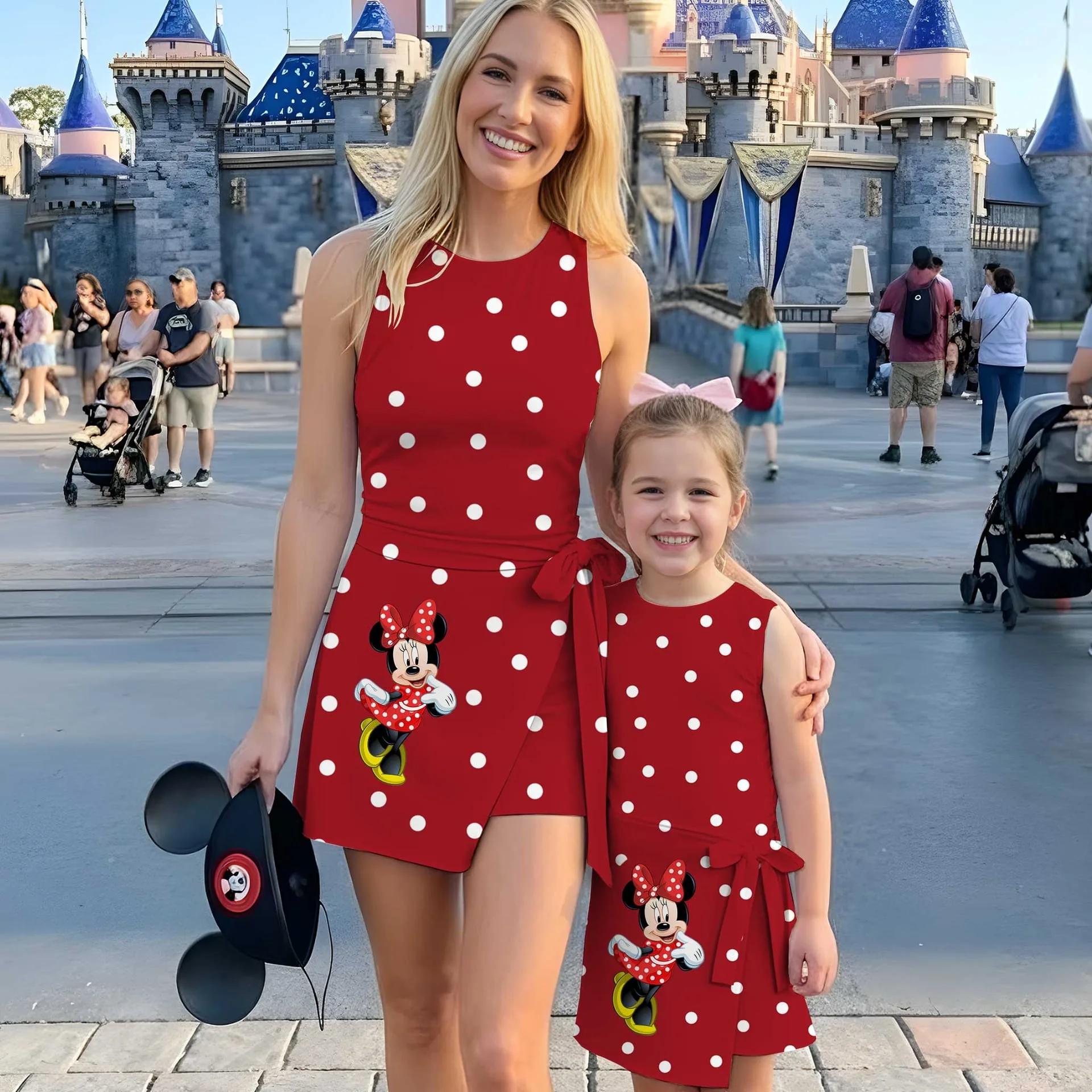 Minnie Red Dot Tennis Dress Skirt, Polka Christmas Matching Disney Outfit