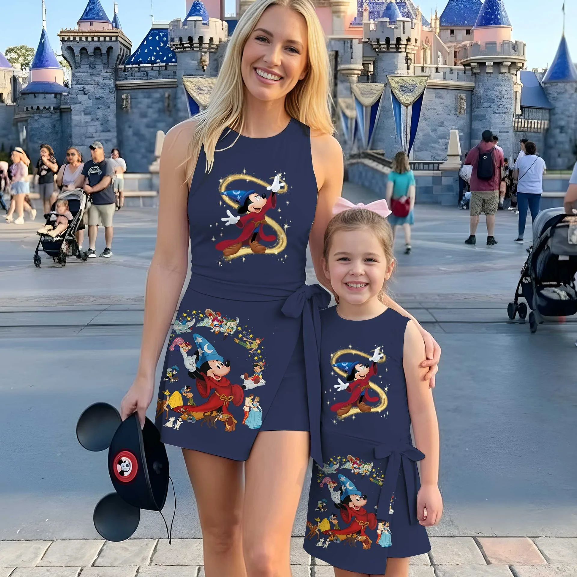 Girls Disney Classics Magic Kingdom Tennis Dress Skirt, Family Matching Disney Outfit