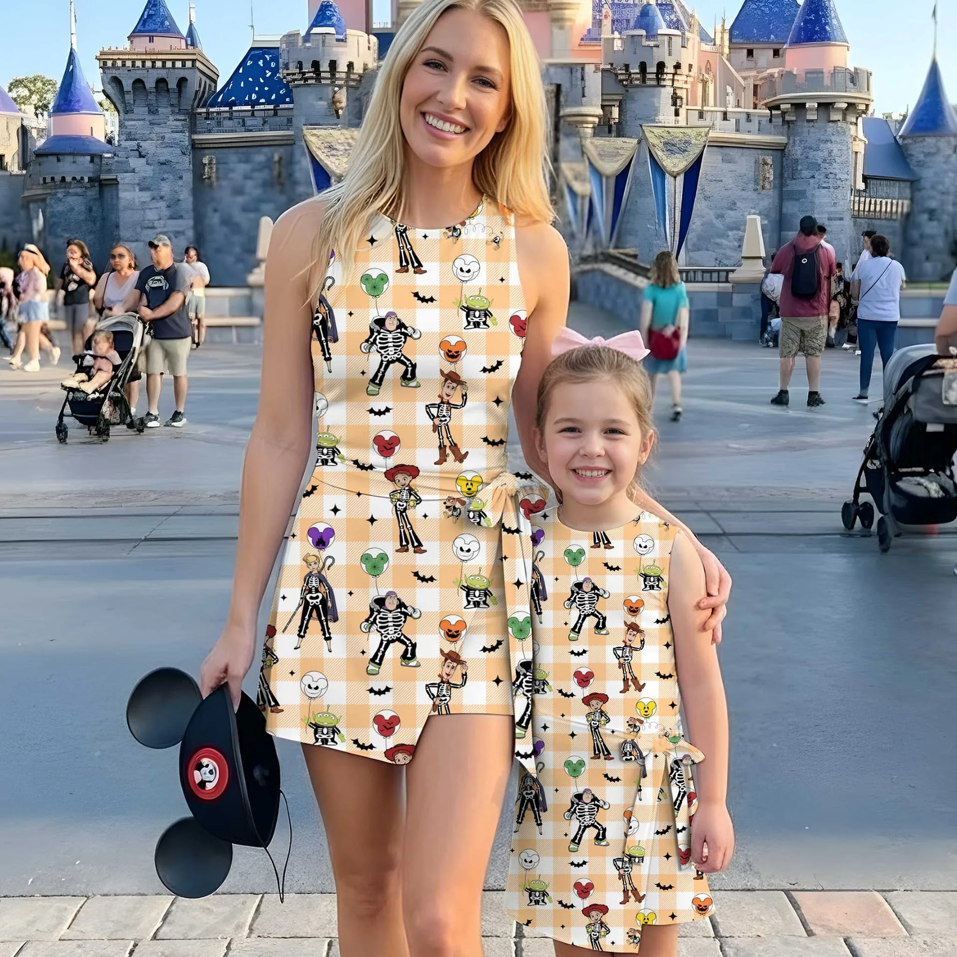 Girls Toy Story Halloween Checkerboard Tennis Dress Skirt, Family Matching Disney Outfit