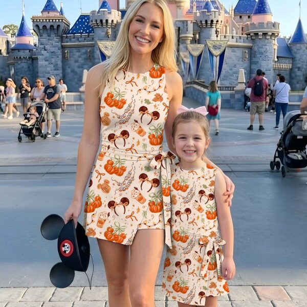 Girls Disney Fall Mickey Ears Tennis Dress Skirt, Family Matching Outfit
