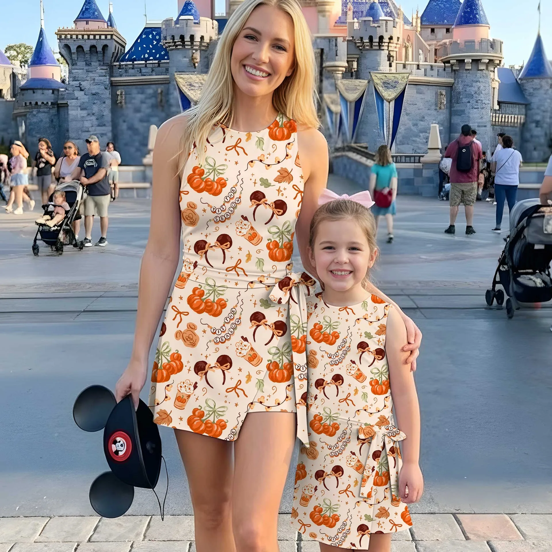 Girls Disney Fall Mickey Ears Tennis Dress Skirt, Family Matching Outfit