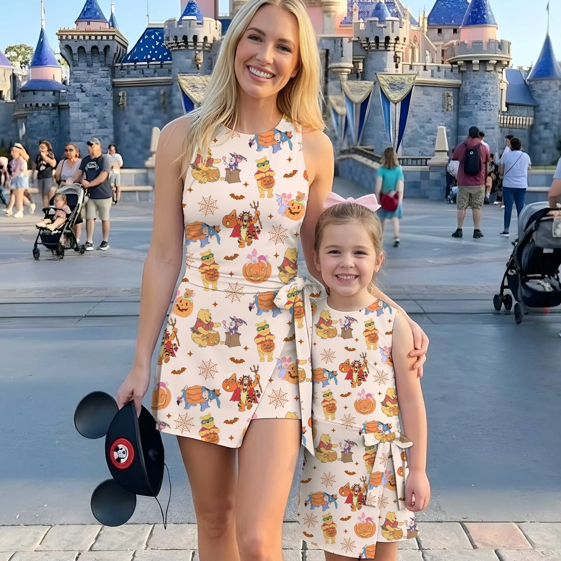 Girls Winnie The Pooh Halloween Tennis Dress Skirt, Family Matching Outfit