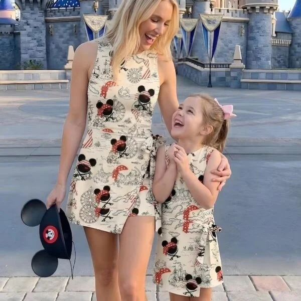 Girls Mickey Minnie Pirate Cruise Athletic Dress, Family Matching Tennis Outfit
