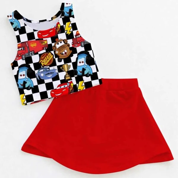 Lightning McQueen Disney Pixar Cars Dress Set, Sally Luigi McQueen Matching Vacation Outfit
