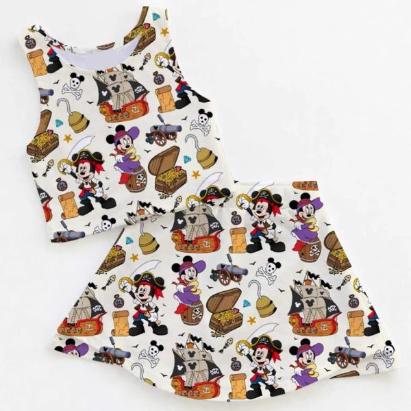 Disney Mickey Pirate Dress Set, Pirate Adventure Vacation Outfit