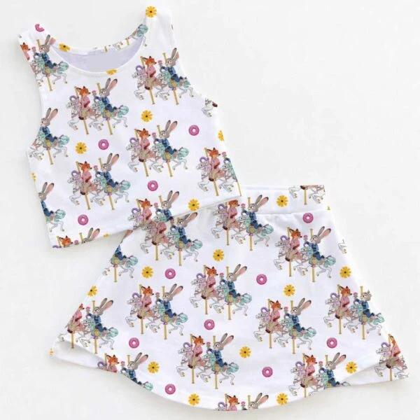 Disney Mickey and Friends Carousel Dress Set, Magical Vacation Outfit