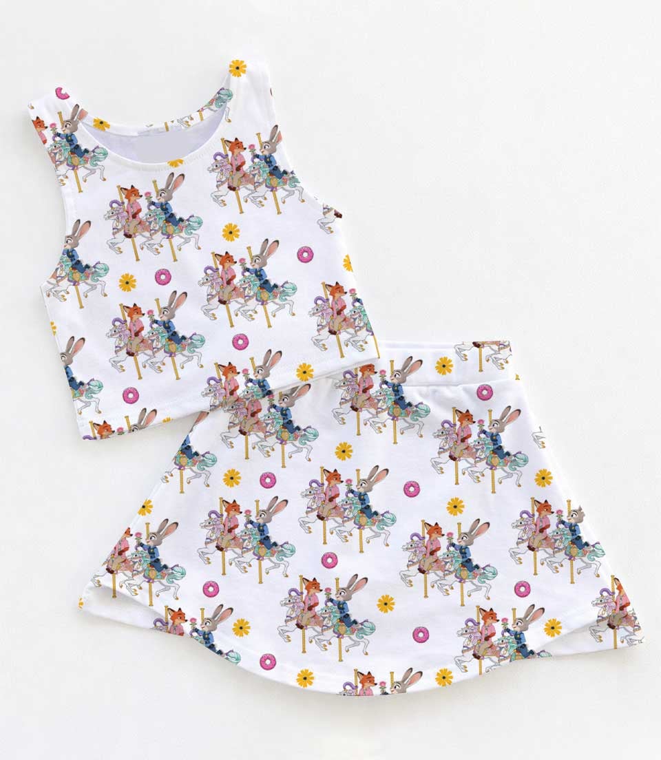Disney Mickey and Friends Carousel Dress Set, Magical Vacation Outfit