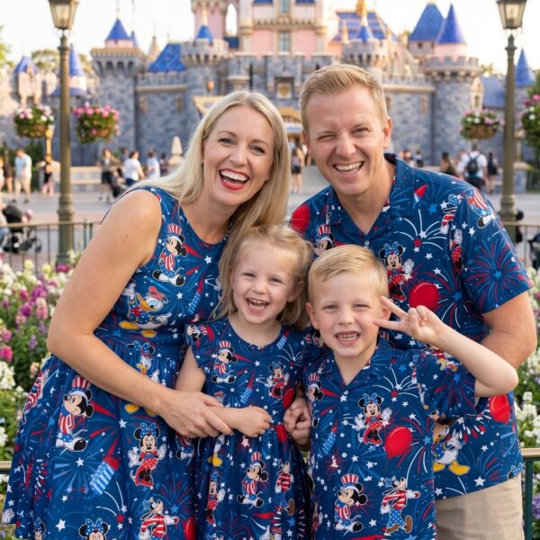 Patriotic Disney Matching Family Set, Disney Family Vacation Outfit, Disneyland Trip Clothes