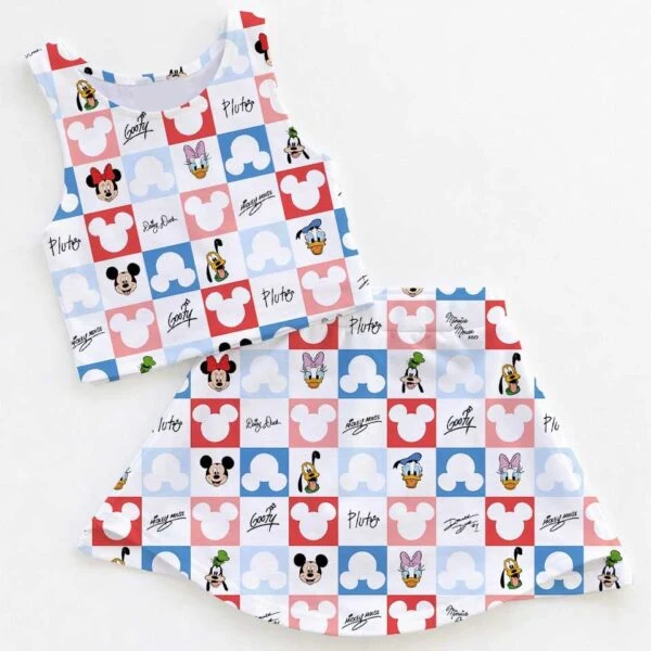 Disney Mickey & Friends Matching Mom and Me Dress Set, Family Vacation Theme Park Outfit