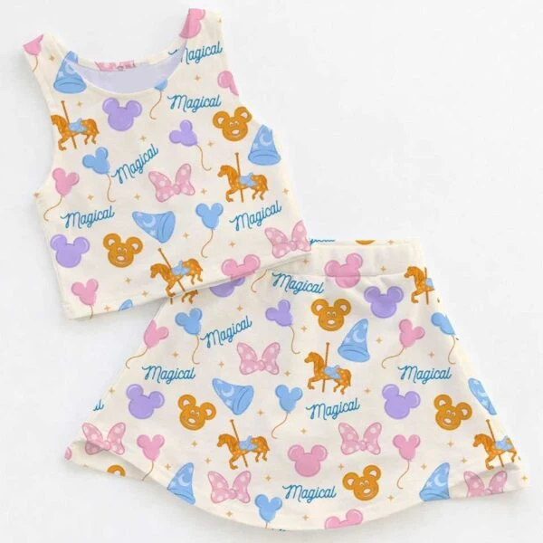 Disney Parks Icons Matching Mom and Me Dress Set, Family Vacation Theme Park Outfit