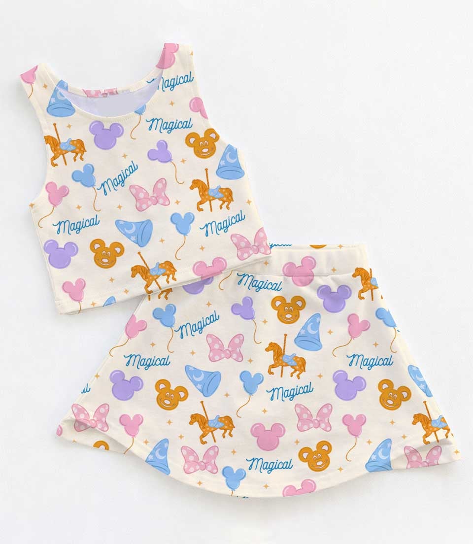 Disney Parks Icons Matching Mom and Me Dress Set, Family Vacation Theme Park Outfit