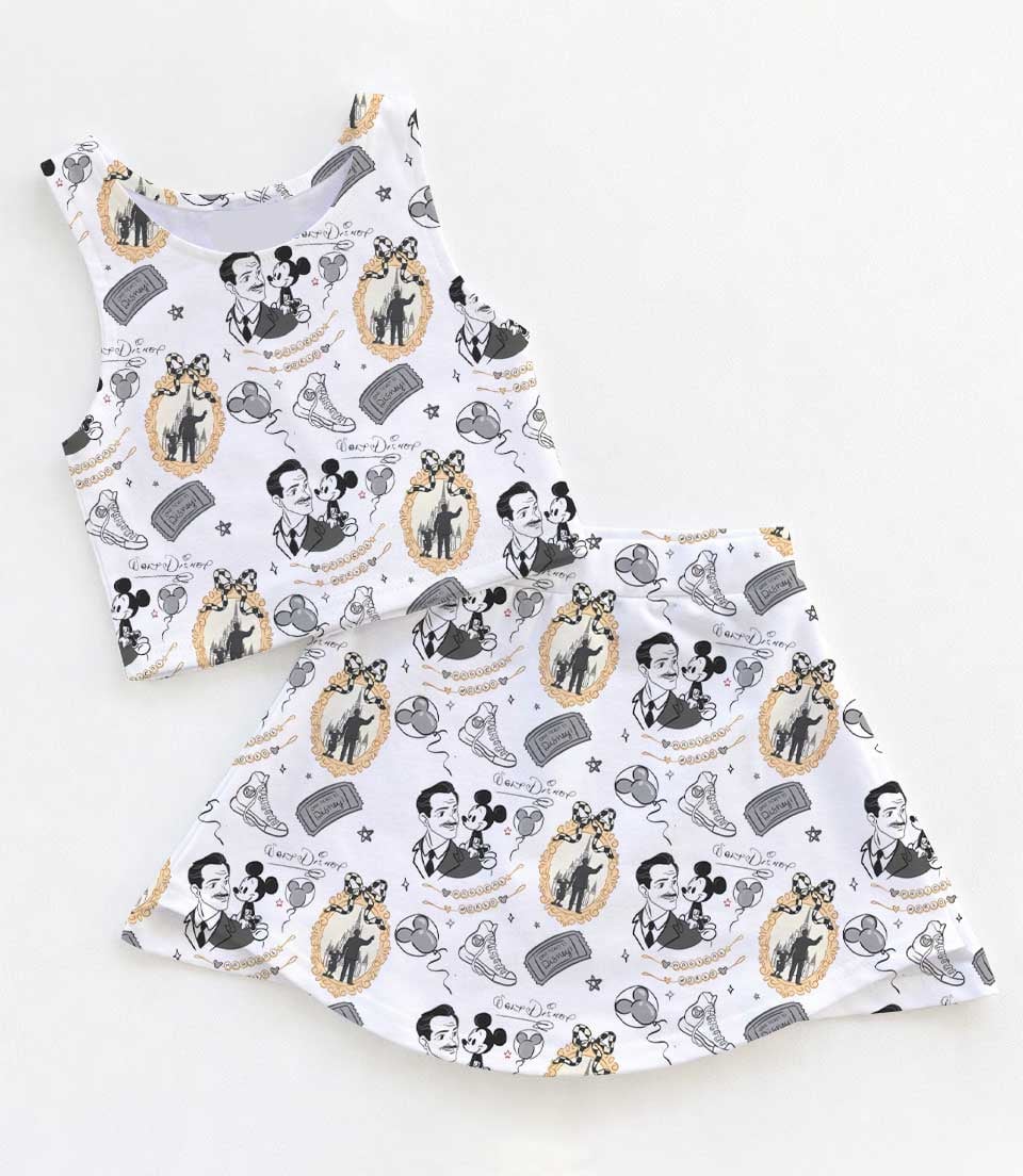 Disney Walt Disney & Mickey Mouse Matching Mom and Me Dress Set, Family Vacation Theme Park Outfit