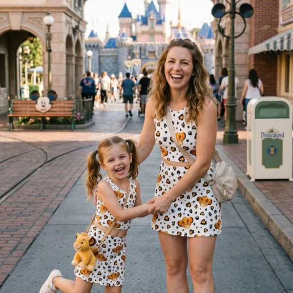 Lion King Matching Dress Set, Mom And Me Cartoon Outfit, Disneyland Family Trip Clothes