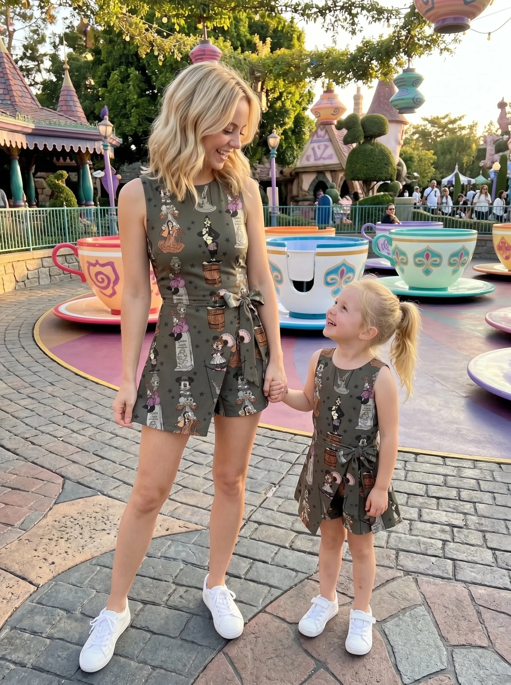Alice In Wonderland Tennis Dress Skirt, Mad Tea Party Disney Tennis Skort For Women - Image 2