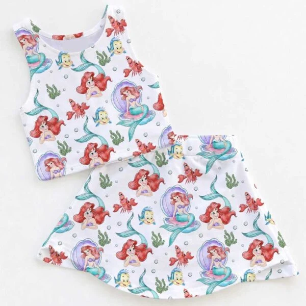 Disney The Little Mermaid Dress Set, Under the Sea Vacation Outfit