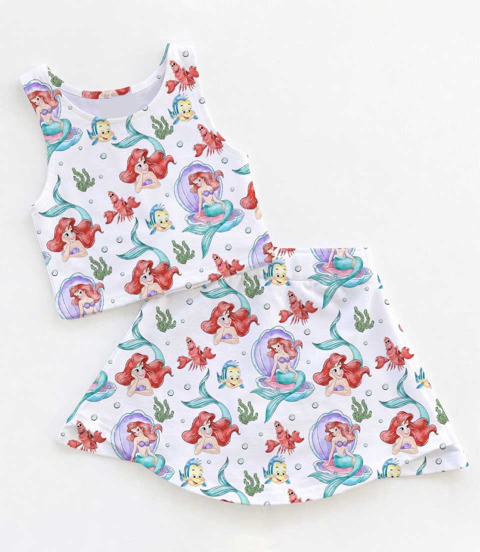 Disney The Little Mermaid Dress Set, Under the Sea Vacation Outfit