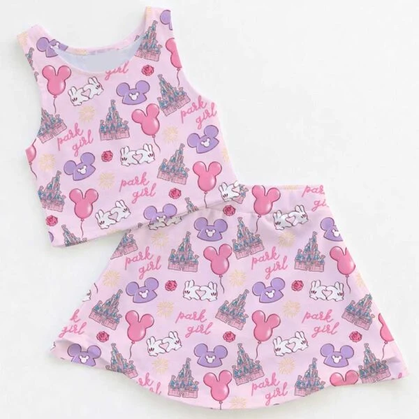 Disney Park Girl Dress Set, Magical Vacation Outfit